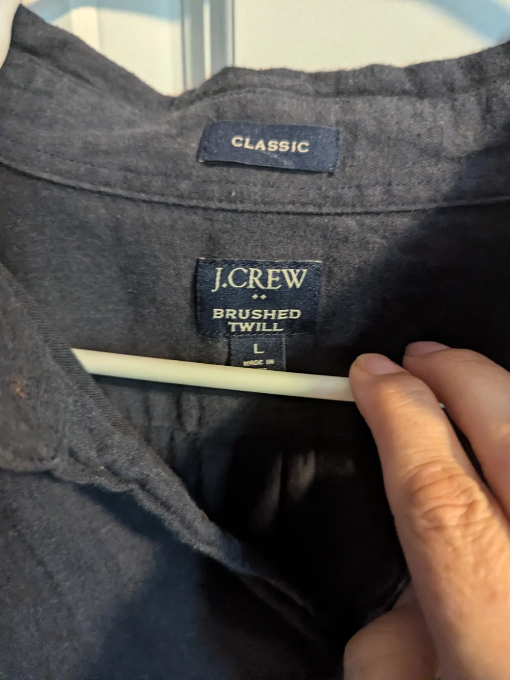 J. Crew Brushed Twill Lightweight Shirt Jacket - Dark Navy